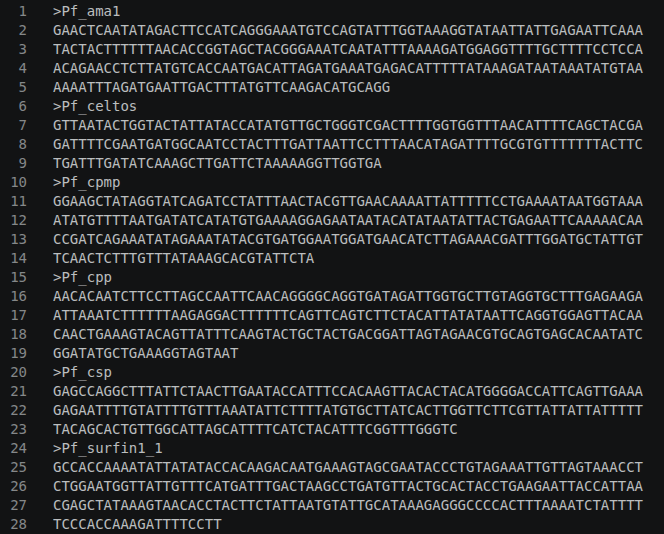 Sample output — Consensus Sequence